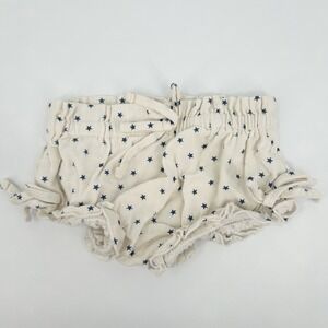 Cheeky Plum Baby Girls Linen Cotton Star Print‎ Ruffle Shorts Bloomers 12-18M